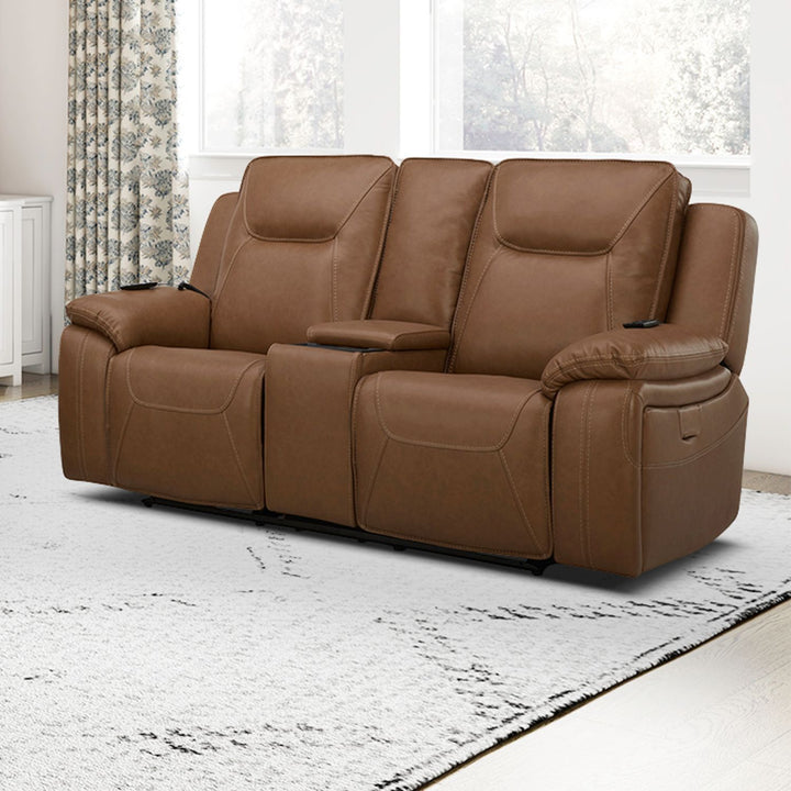 Callihan - Loveseat With Console P3 & ZW - Brown