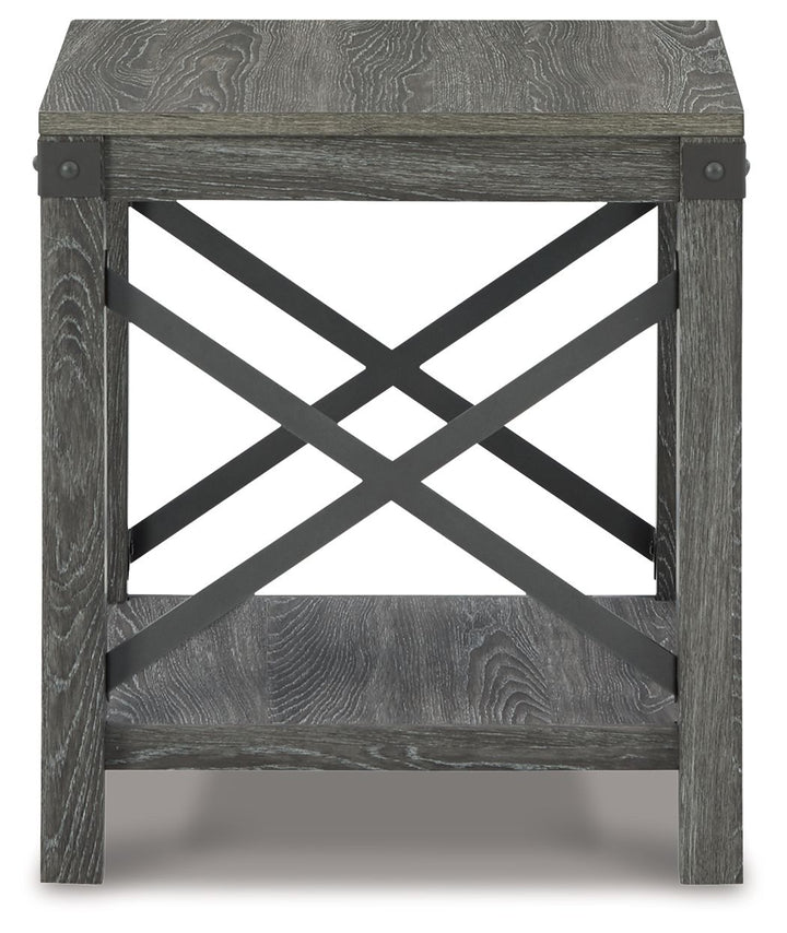 Freedan - Square End Table - Grayish Brown