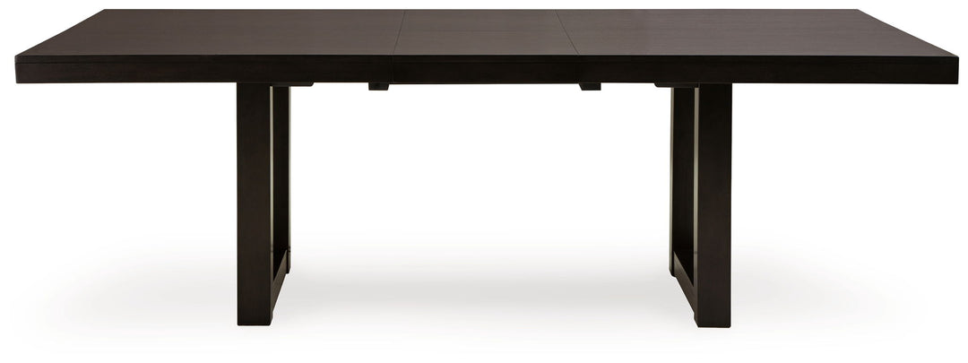 Neymorton - Rectangular Dining Room Butterfly Extension Table - Dark Grayish Brown