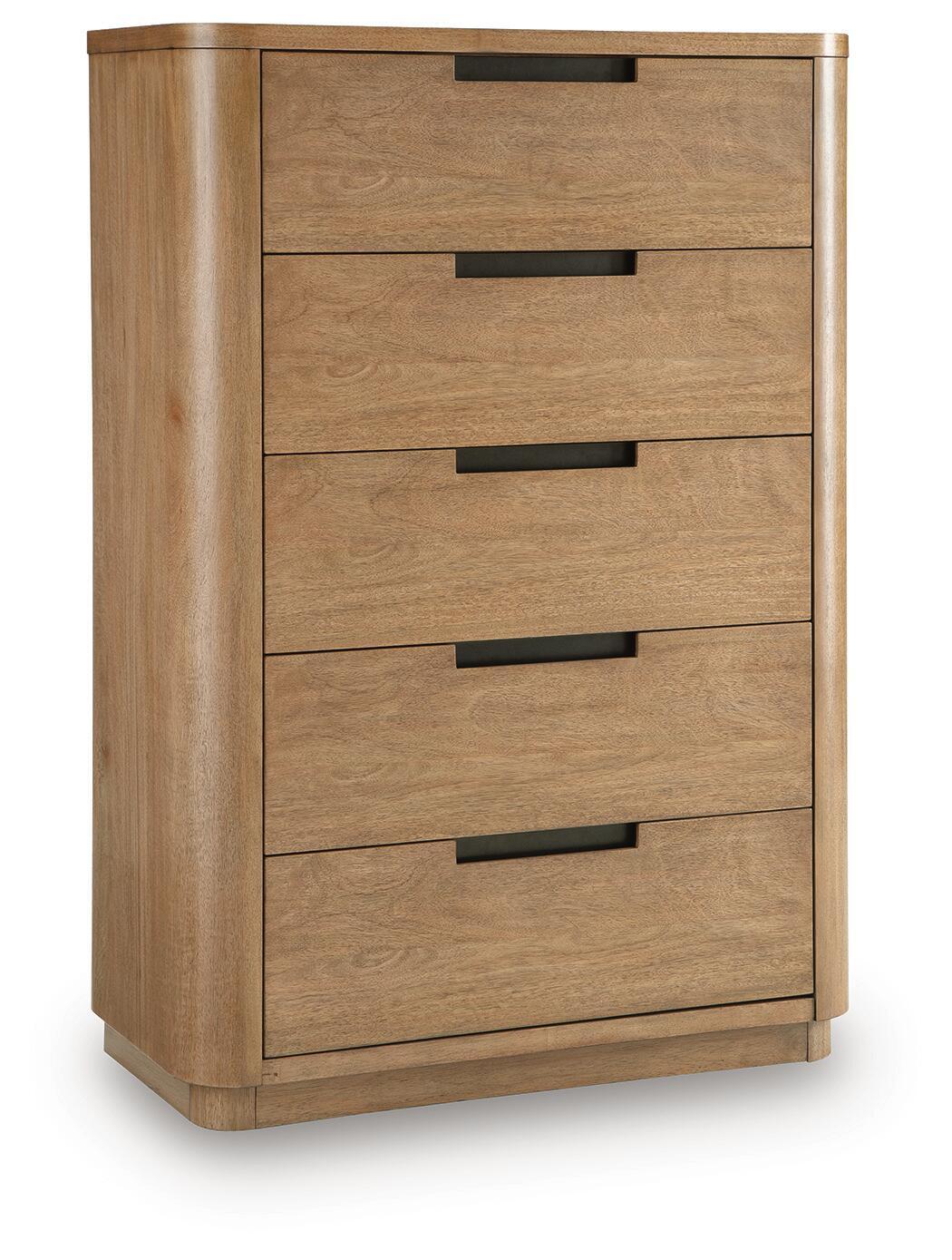 Pamaria - Five Drawer Chest - Light Brown