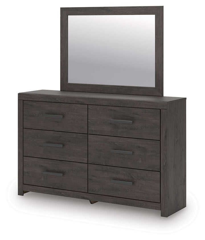 Prendonea - Dresser and Mirror - Charcoal