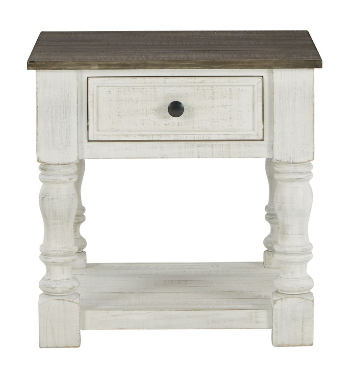 Havalance - Square End Table - White / Gray