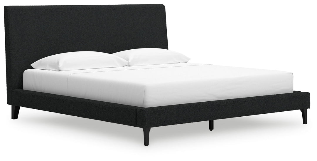 Cadmori - Upholstered Bed With Roll Slats