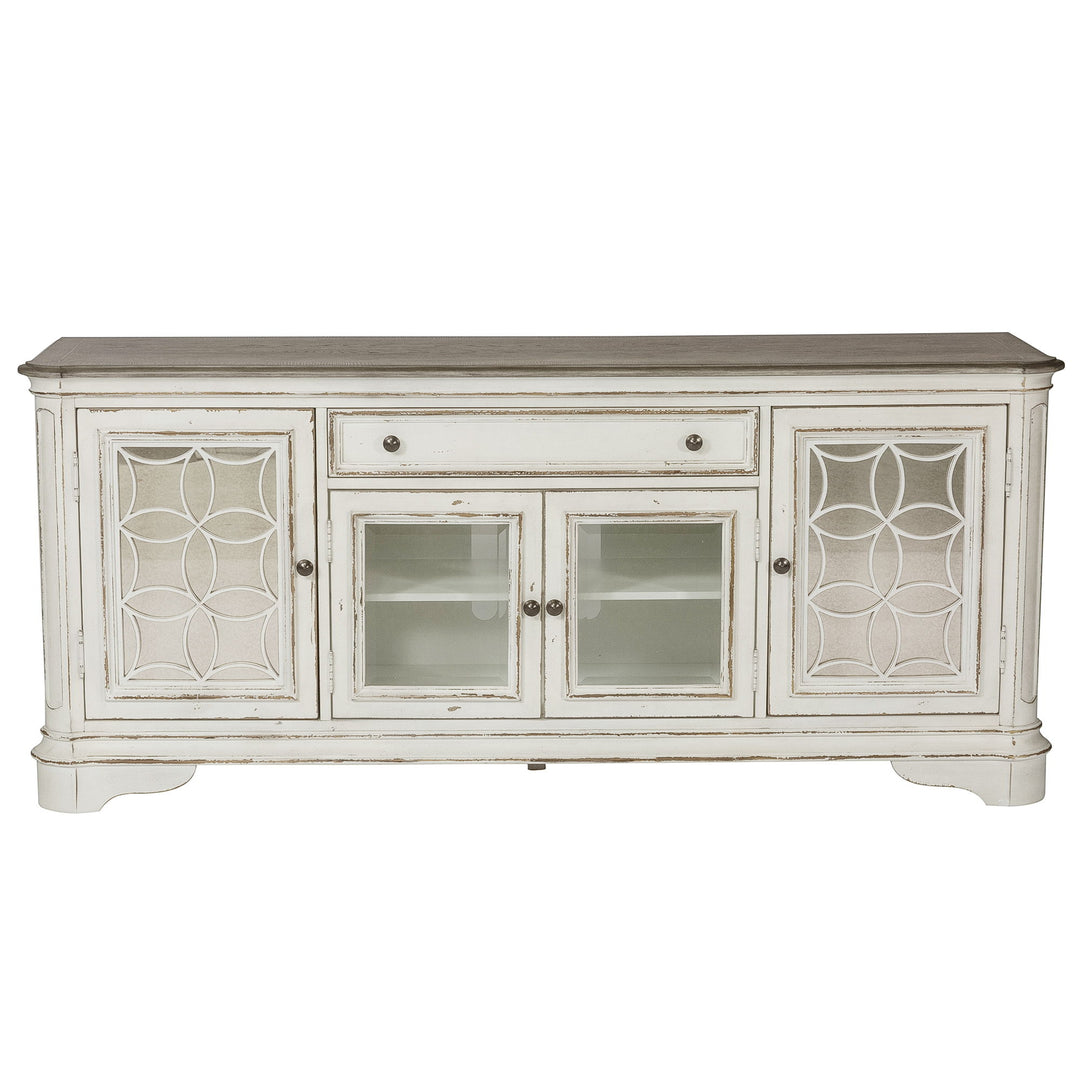 Magnolia Manor - EnteRTAinment TV Stand - Weathered Bisque