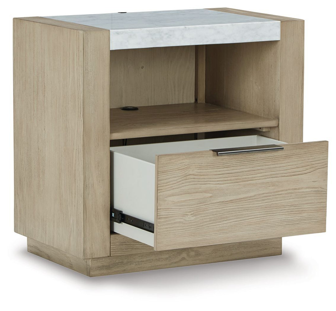 Hennington - One Drawer Night Stand - Bisque