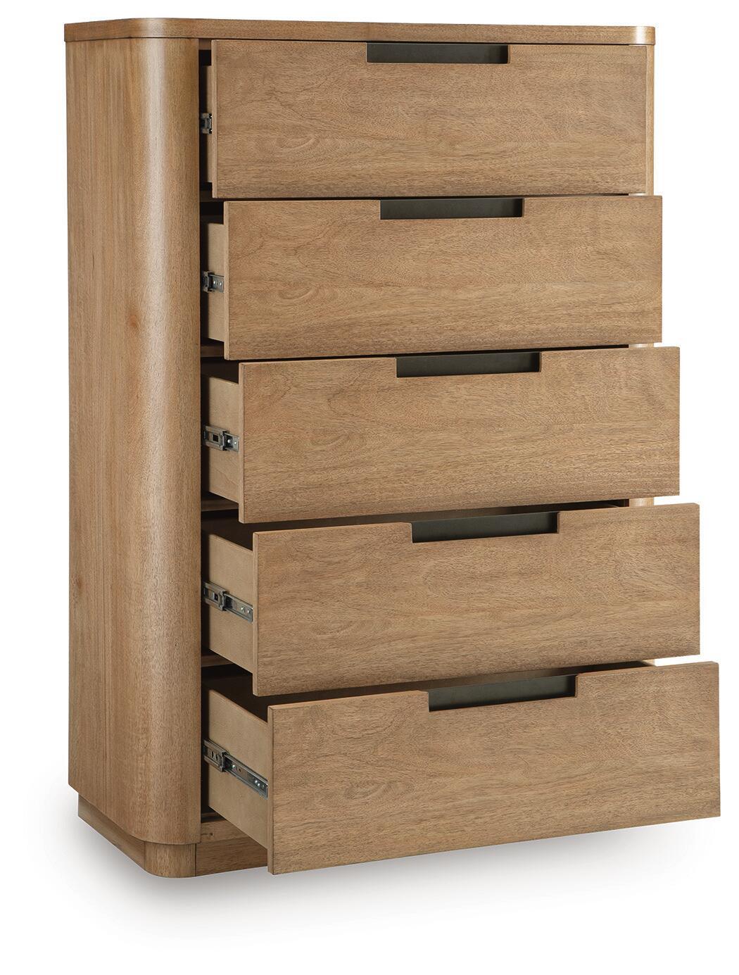 Pamaria - Five Drawer Chest - Light Brown