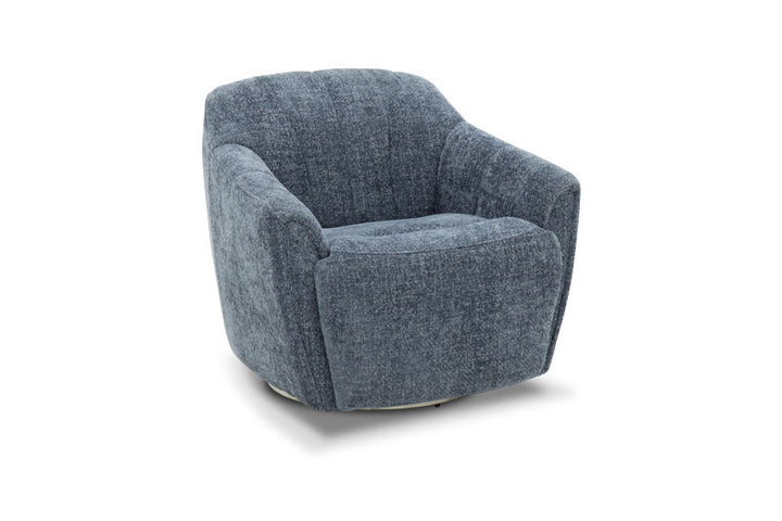 Millie - Single Power Swivel Recliner With Power Footrest Only - Denim