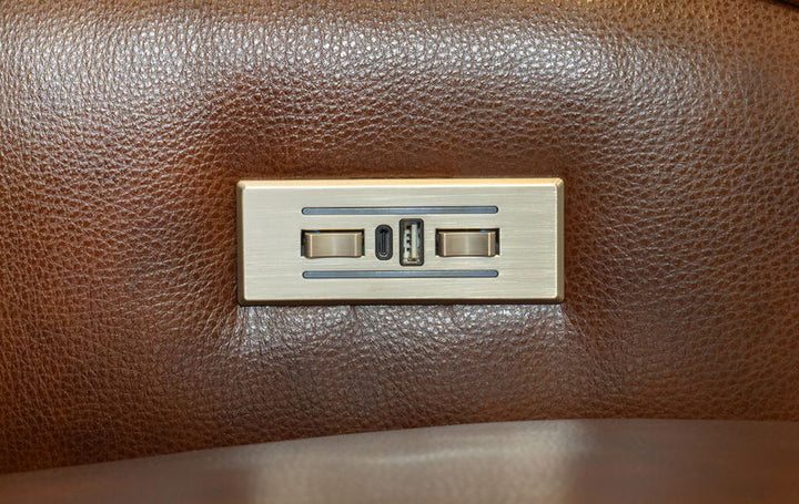 Grady - Power Loveseat Recliner With Power And Power Headrest, Power Lumbar - Cocoa