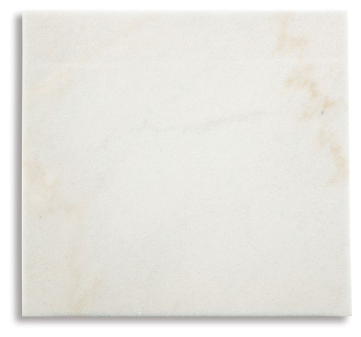 Fostead - Square End Table - White / Espresso