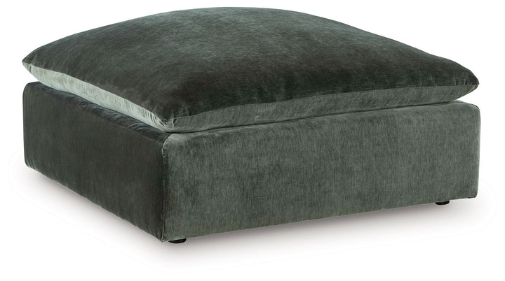 Carriage View - Oversized Accent Ottoman - Jade