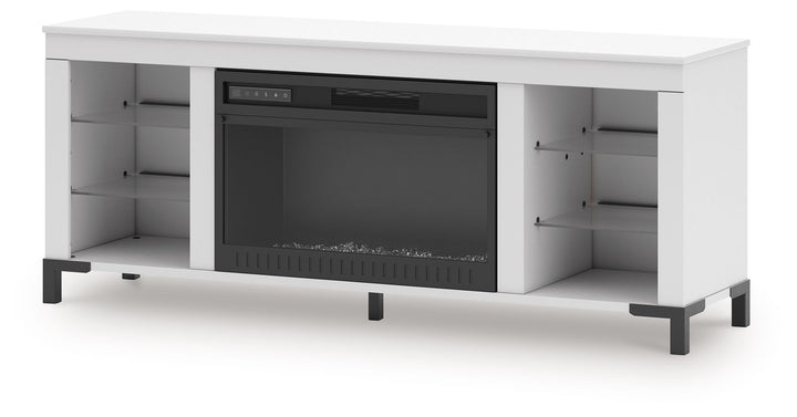 Brollevi - TV Stand With Fireplace - White