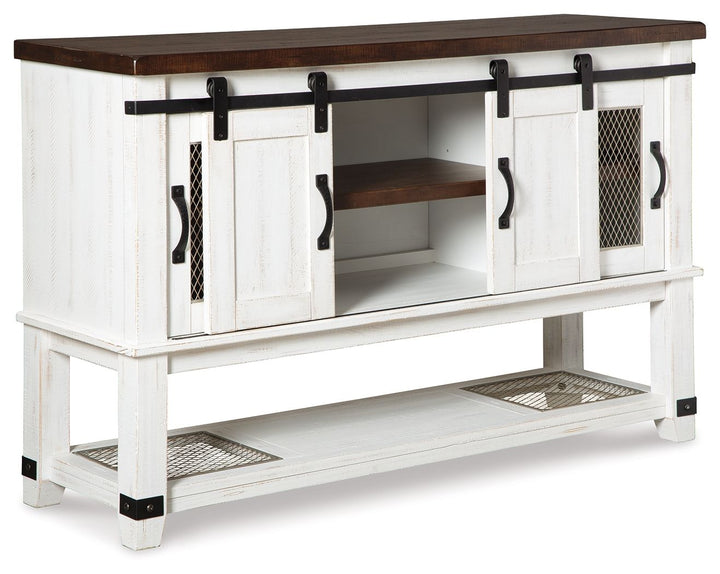 Valebeck - Dining Room Server - White / Brown
