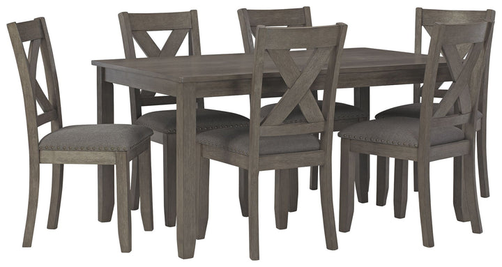 Caitbrook - RECT DRM Table Set (Set of 7) - Gray