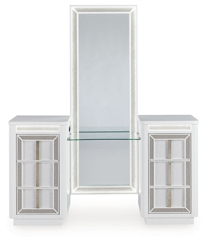 Chalanna - Vanity With Mirror - White