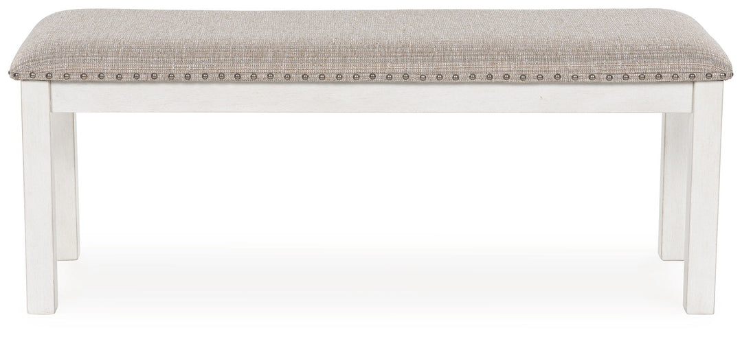 Robbinsdale - Large Upholstered Dining Room Bench - Antique White