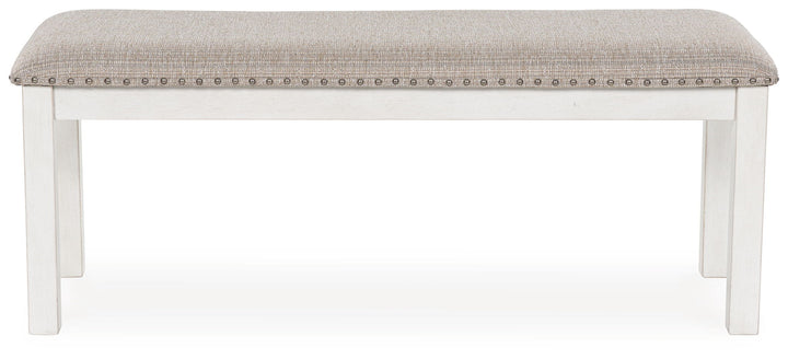 Robbinsdale - Large Upholstered Dining Room Bench - Antique White