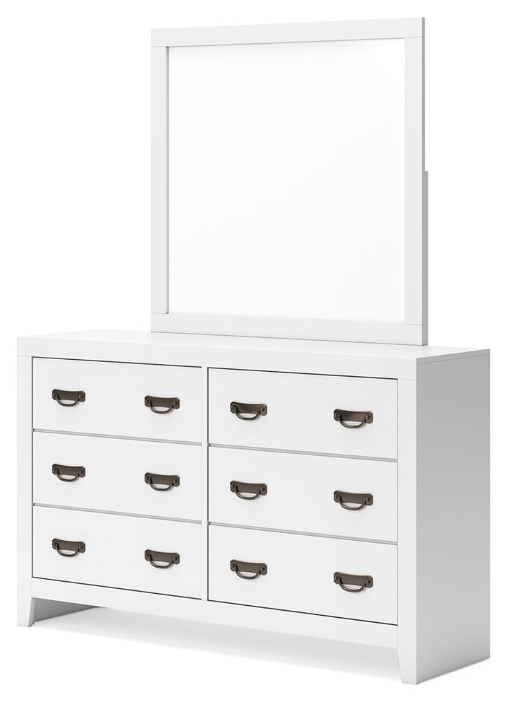 Binterglen - Dresser And Mirror - White