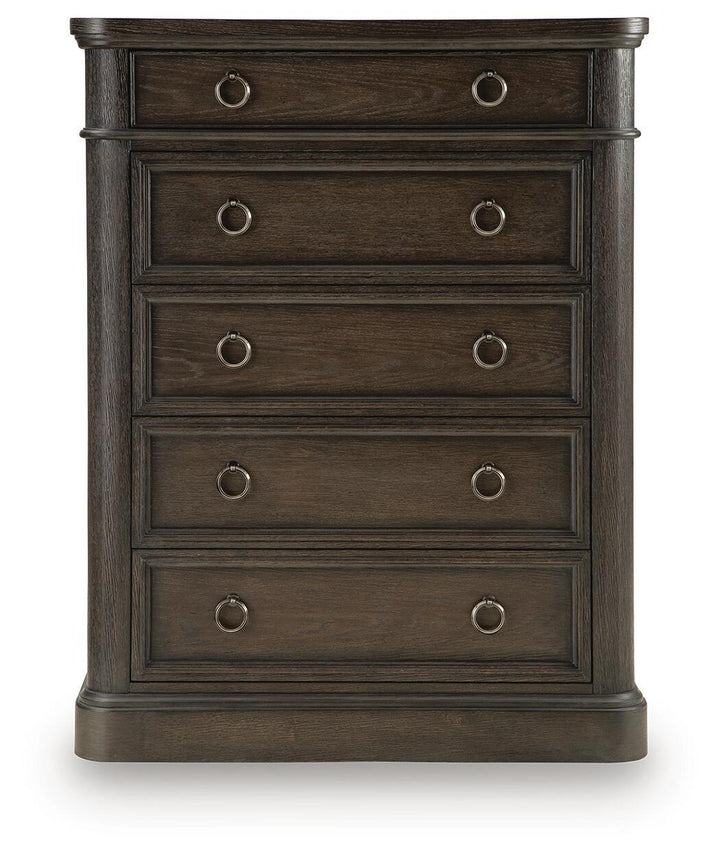 Wickenger - Five Drawer Chest - Dark Brown