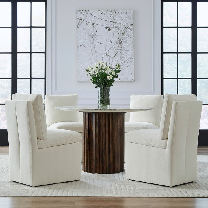 Accent Dining - Accent Dining Chair With Casters
