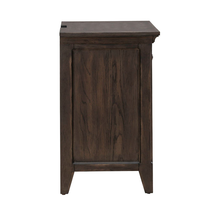 Paradise Valley - Nightstand With Charging Station - Dark Brown