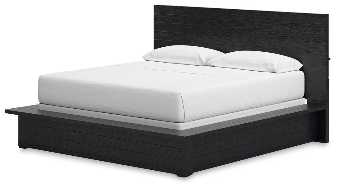 Londer - California King Panel Bed - Black