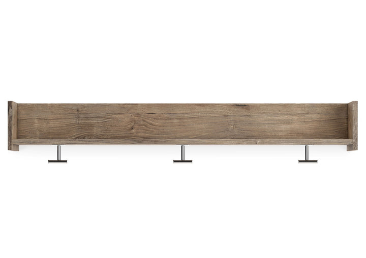 Oliah - Wall Mounted Coat Rack w/Shelf - Natural