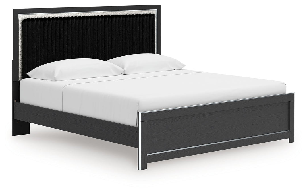 Zuraleus - Upholstered Panel Platform Bed With Roll Slats