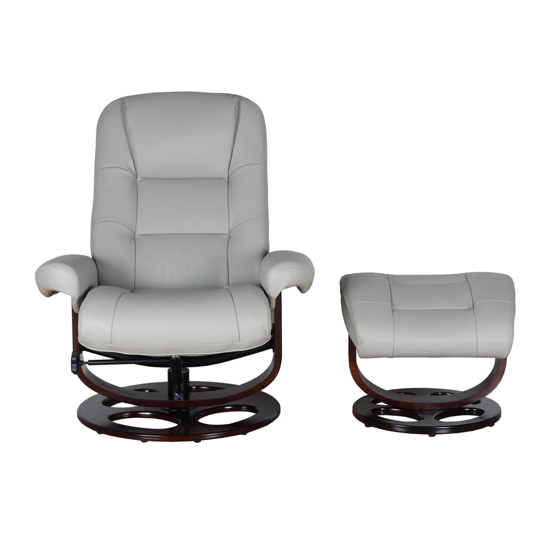 Jacque - Swivel Pedestal Recliner And Ottoman