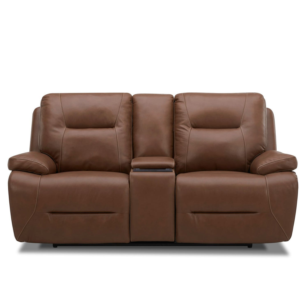 Cameron - Loveseat With Console P3 & ZG - Saddle