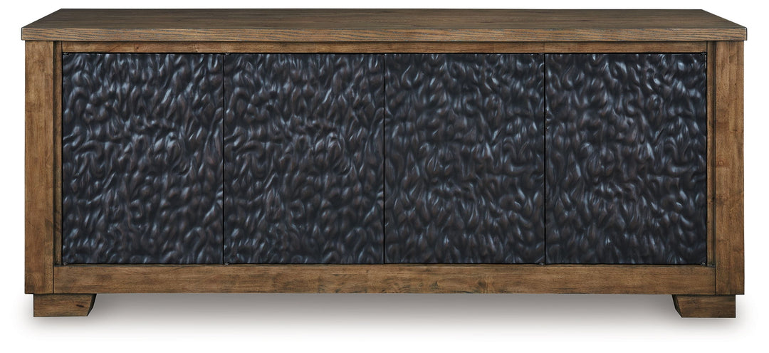 Rosswain - Extra Large TV Stand - Warm Brown