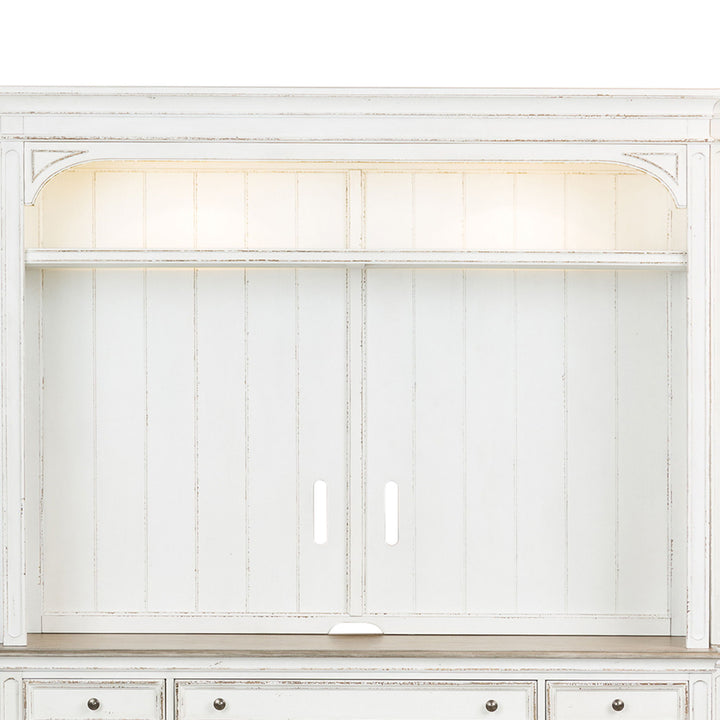 Magnolia Manor - Entertainment Hutch - White