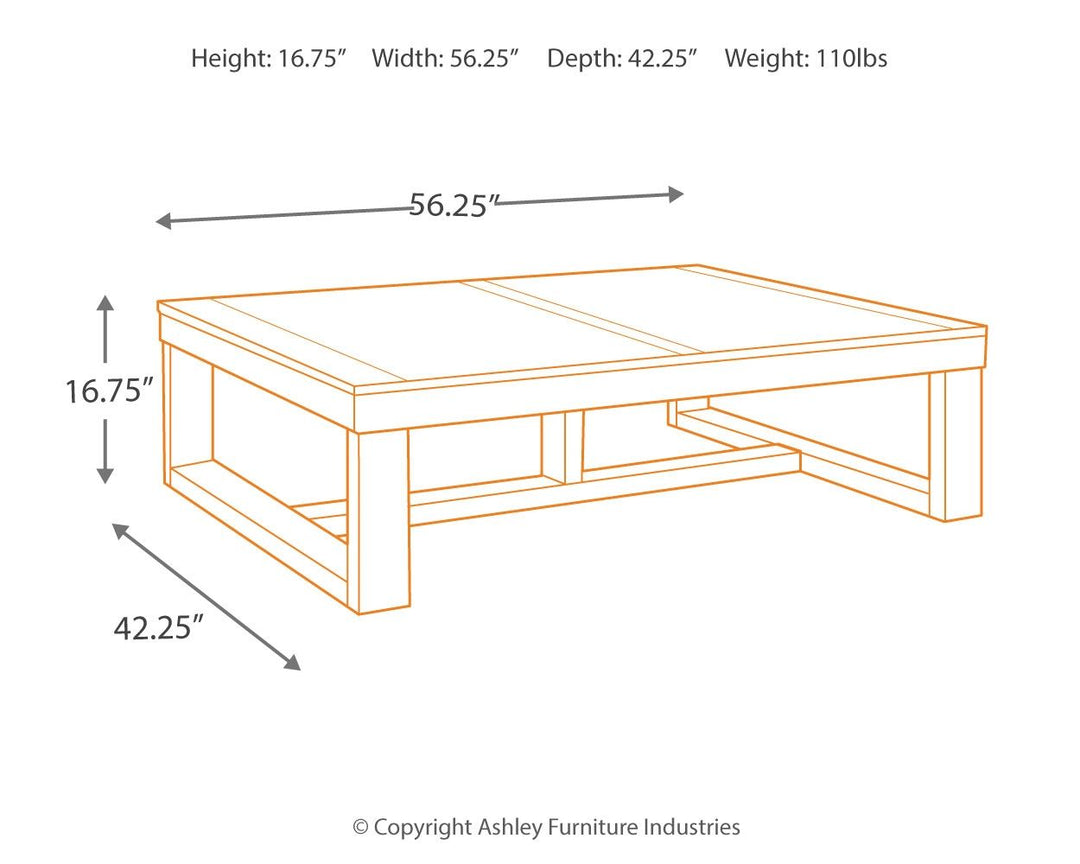 Watson - Rectangular Cocktail Table - Dark Brown