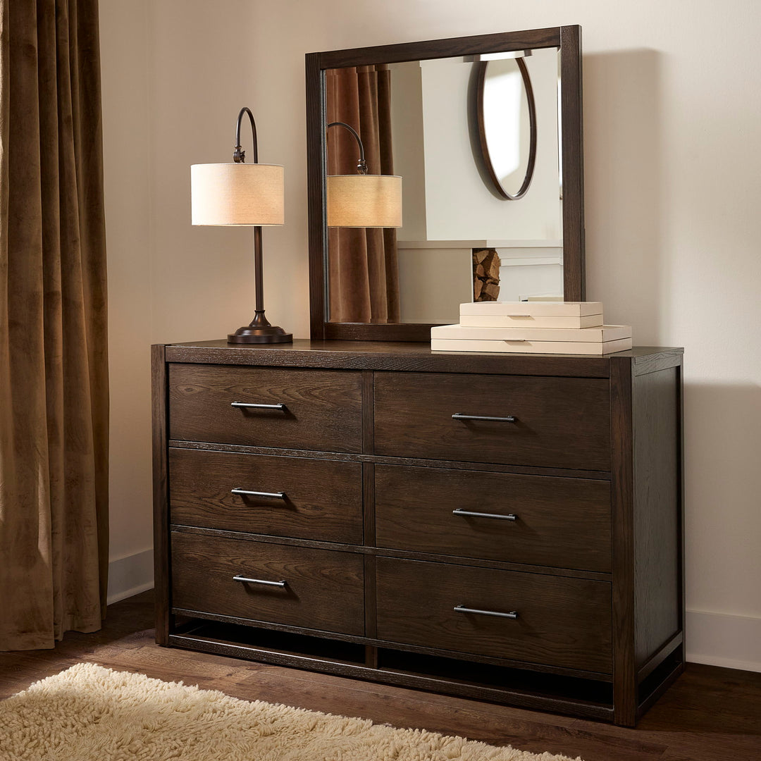 dark brown 6 drawer dresser Lodge & Loft