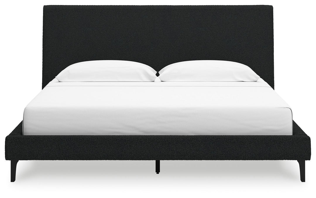 Cadmori - Upholstered Bed With Roll Slats