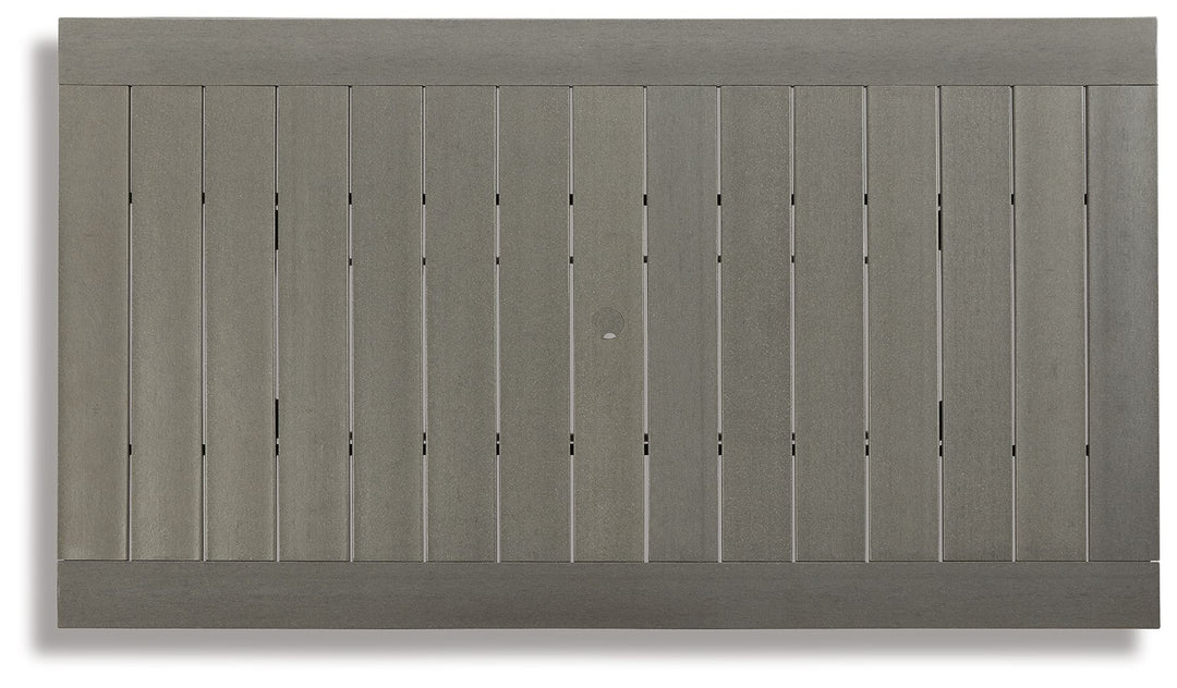 Visola - RECT Dining Table w/Umb OPT - Gray