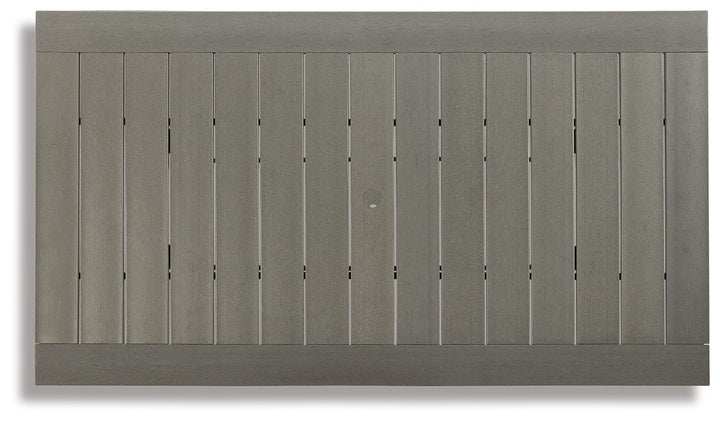 Visola - RECT Dining Table w/Umb OPT - Gray