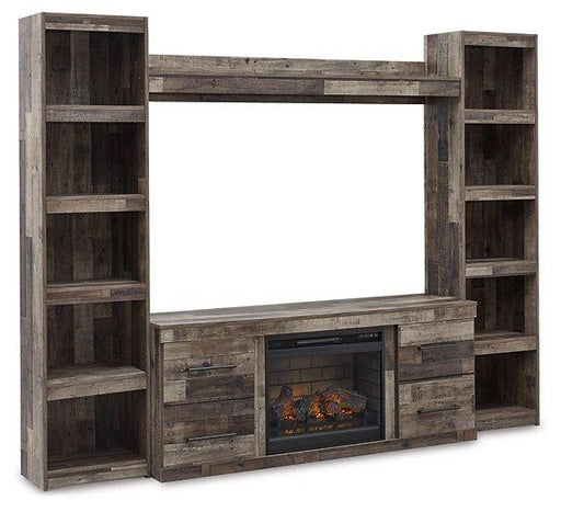 Derekson 4-Piece Entertainment Center with Electric Fireplace image