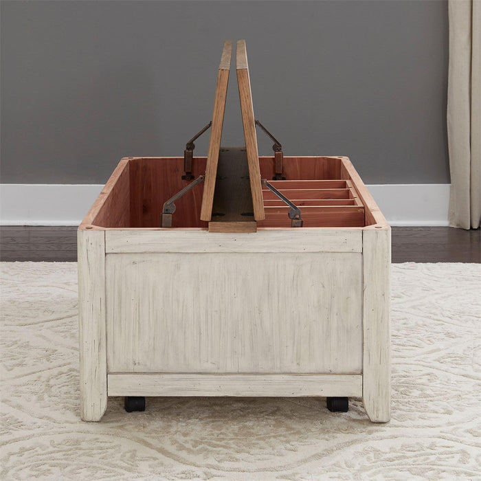 Liberty Farmhouse Reimagined Storage Trunk in Antique White