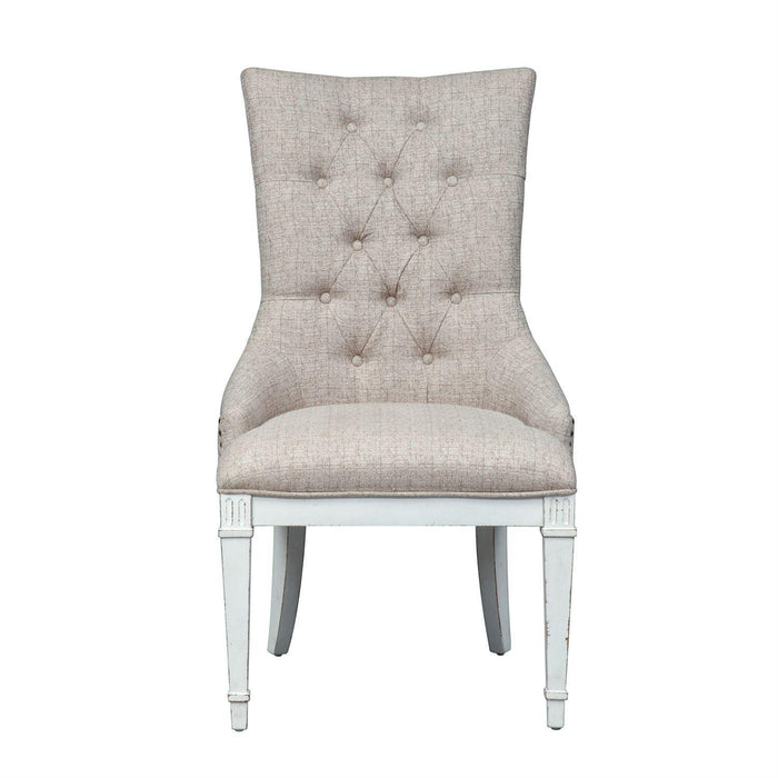 Liberty Furniture Abbey Park Hostess Chair in Antique White (Set of 2)
