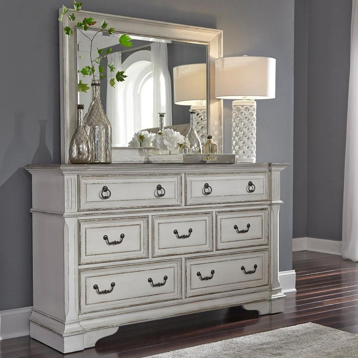 Liberty Furniture Abbey Park Mirror in Antique White