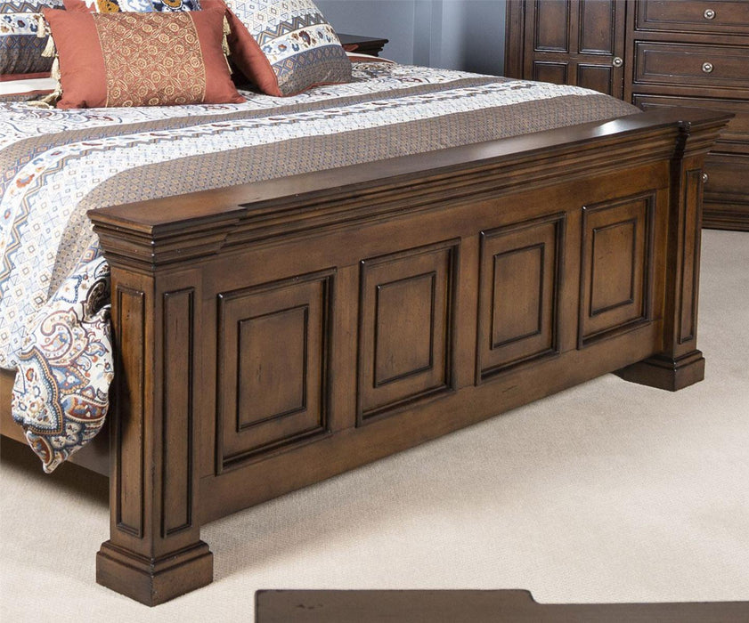Liberty Furniture Big Valley California King Panel Bed in Brownstone
