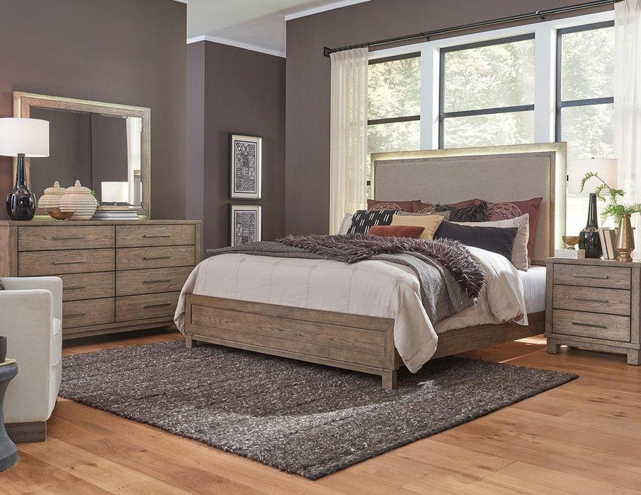 Liberty Furniture Canyon Road King Upholstered Bed in Burnished Beige