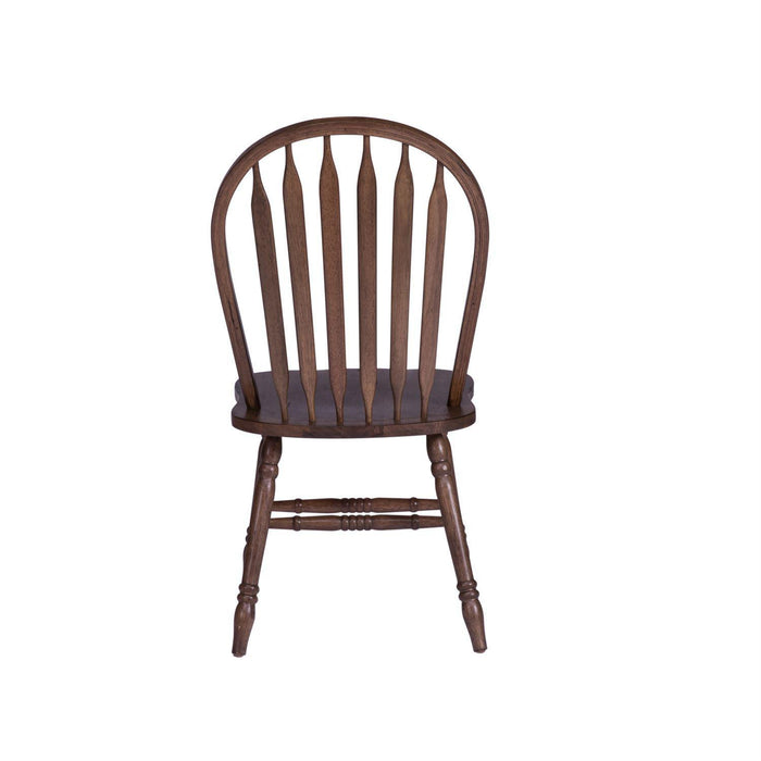Liberty Furniture Carolina Crossing Windsor Side Chair in Antique Honey (Set of 2)