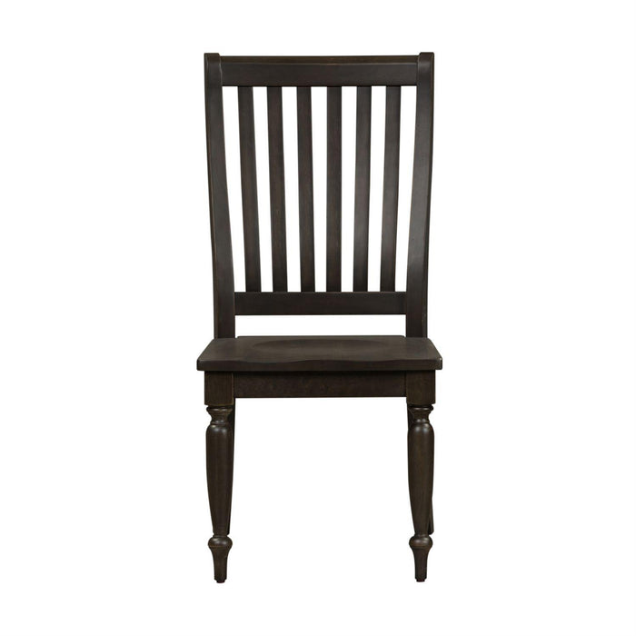 Liberty Furniture Harvest Home Slat Back Side Chair (RTA) in Chalkboard (Set of 2)