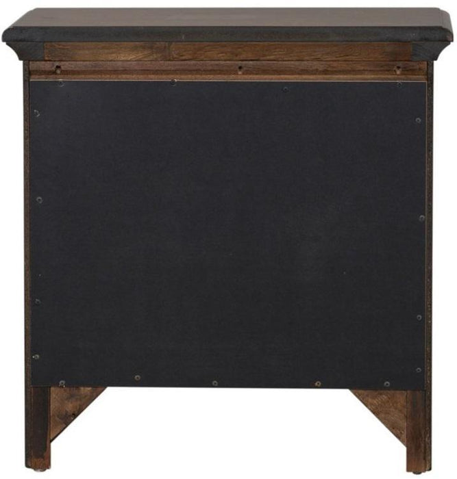 Liberty Furniture Saddlebrook 3 Drawer Nightstand in Tobacco Brown