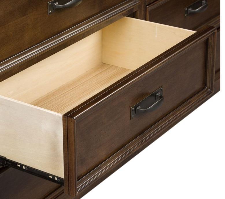 Liberty Furniture Saddlebrook 9 Drawer Dresser in Tobacco Brown