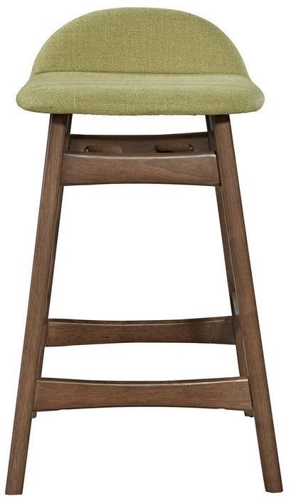 Liberty Furniture Space Saver 24" Counter Chair (Green) in Satin Walnut (Set of 2)