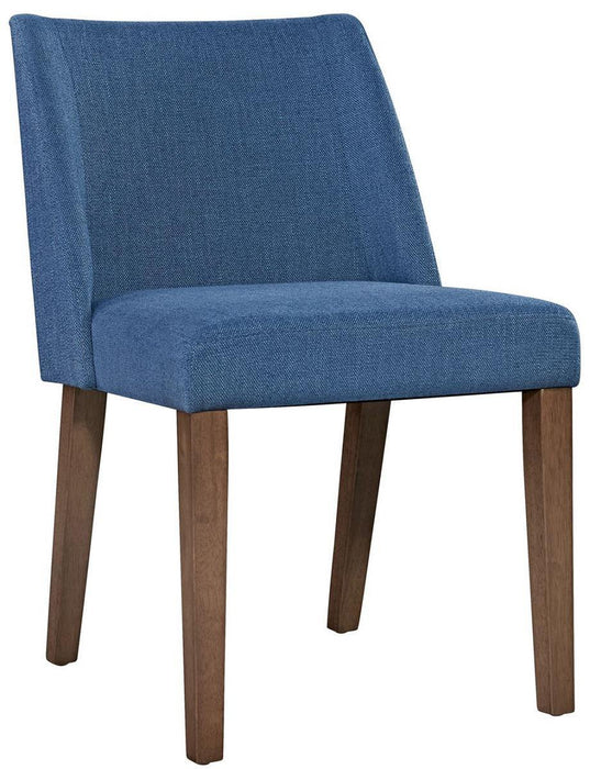 Liberty Furniture Space Saver Nido Chair (Blue) in Satin Walnut (Set of 2)