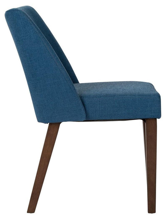 Liberty Furniture Space Saver Nido Chair (Blue) in Satin Walnut (Set of 2)