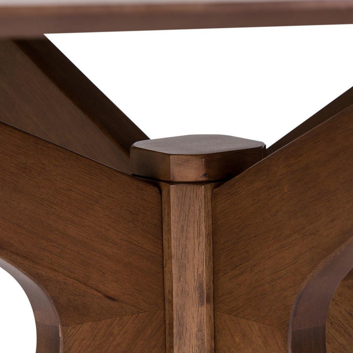Liberty Furniture Space Saver Round Pedestal Table in Satin Walnut